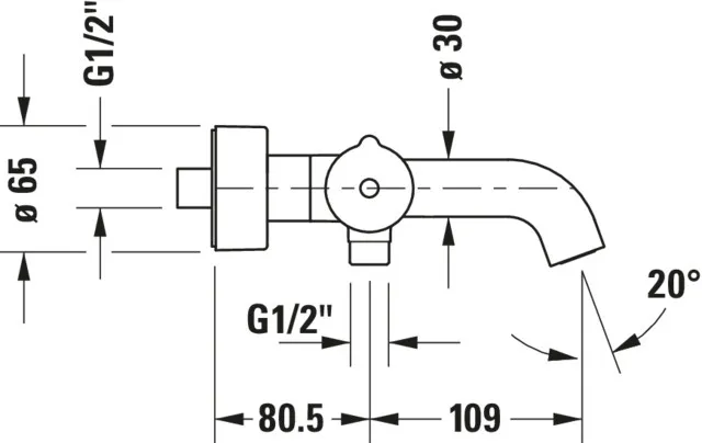 Zweihand-Wannenarmatur „Serie C.1“ Ausladung 109 mm in Chrom Zweihand-Wannenarmatur „Serie C.1“ Ausladung 109 mm in Chrom