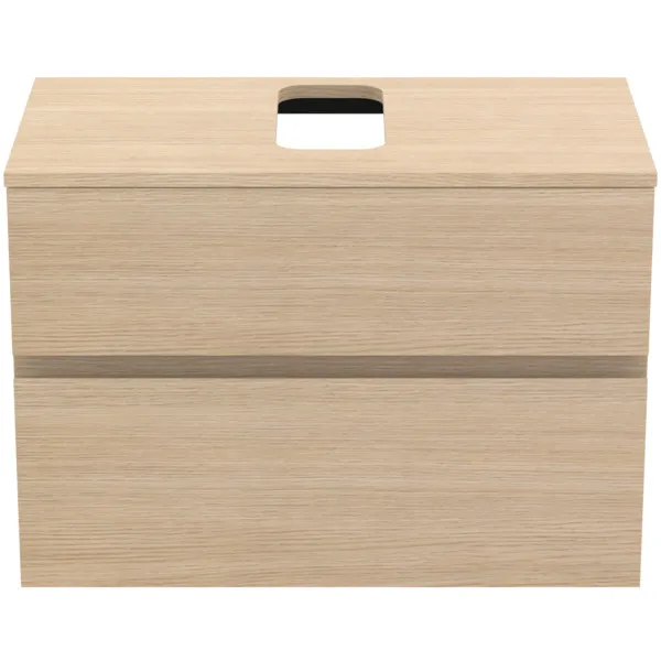 Ideal Standard Waschtischunterschrank Finesse Eiche weiß, 802x440x558mm, 2 Auszüge