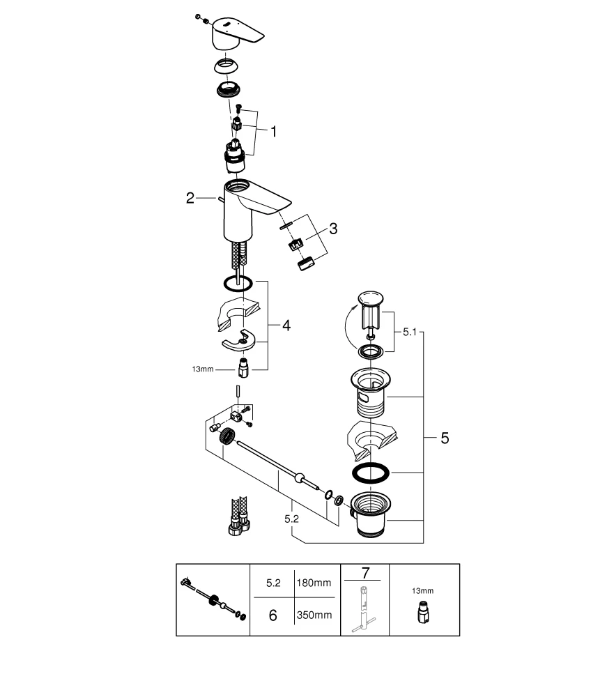 Einhand-Waschtischbatterie BauEdge 23328_1, S-Size, Einlochmontage, mit Temperaturbegrenzer, EcoJoy Mousseur 5,7 l/min, Zugstangen-Ablaufgarnitur aus Kunststoff 1 1/4″, chrom Einhand-Waschtischbatterie BauEdge 23328_1, S-Size, Einlochmontage, mit Temperaturbegrenzer, EcoJoy Mousseur 5,7 l/min, Zugstangen-Ablaufgarnitur aus Kunststoff 1 1/4″, chrom