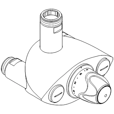 Thermostatbatterie Grohtherm XL 35085, DN 25, Wandmontage, Einsatzbereich 9 l/min bis 140l/min, chrom Thermostatbatterie Grohtherm XL 35085, DN 25, Wandmontage, Einsatzbereich 9 l/min bis 140l/min, chrom