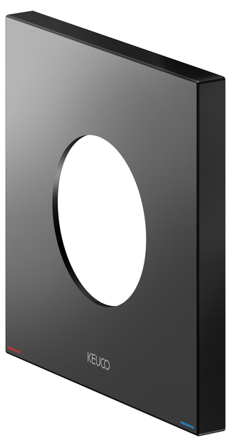 IXMO 59551370092 Wandrosette für Einhebelmischer, eckig 105 x 105 mm schwarz