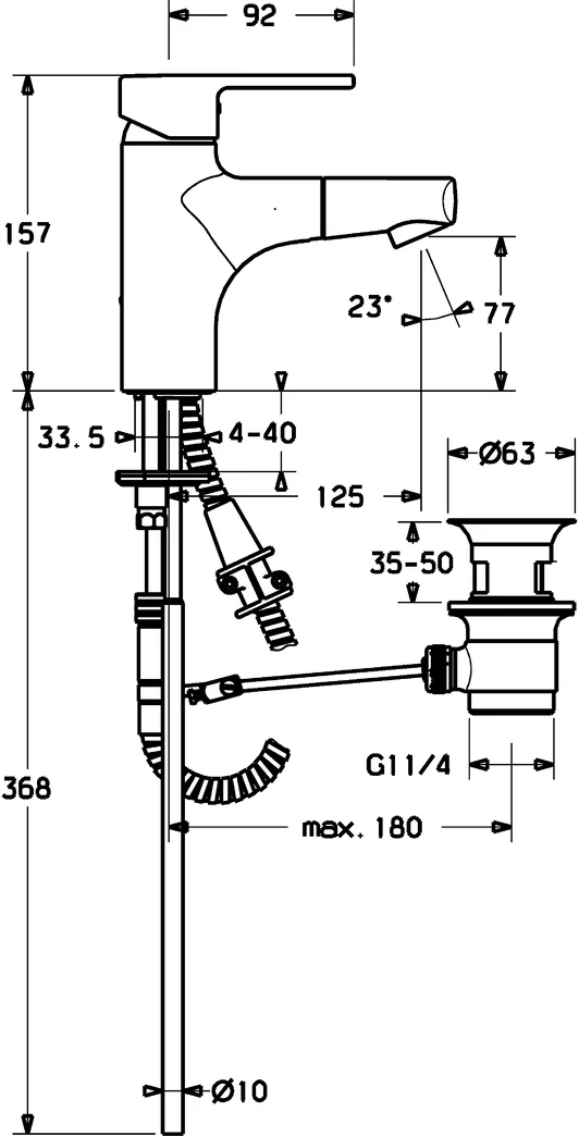 HansaRONDA Waschtischarmatur Hansaronda neu Einhebelmischer Chrom DN15 125mm HansaRONDA Waschtischarmatur Hansaronda neu Einhebelmischer Chrom DN15 125mm