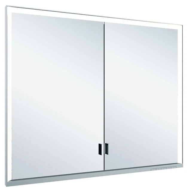 KEUCO Wandeinbau Spiegelschrank mit verdecktem Ablagefach „Royal Lumos“ in Silber (eloxiert), Unterputz, mit Steckdosen, ohne Spiegelheizung 900 × 735 × 130 mm KEUCO Wandeinbau Spiegelschrank mit verdecktem Ablagefach „Royal Lumos“ in Silber (eloxiert), Unterputz, mit Steckdosen, ohne Spiegelheizung 900 × 735 × 130 mm
