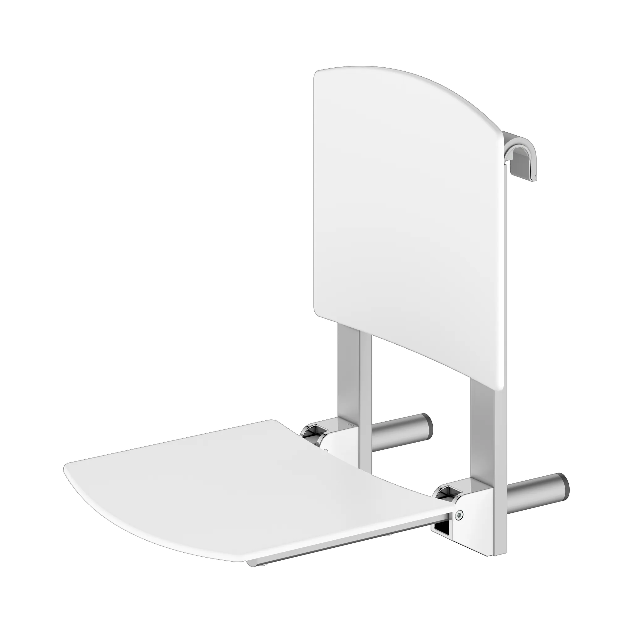 Klappsitz zum Einhängen „Care“ in Silber (eloxiert) Klappsitz zum Einhängen „Care“ in Silber (eloxiert)