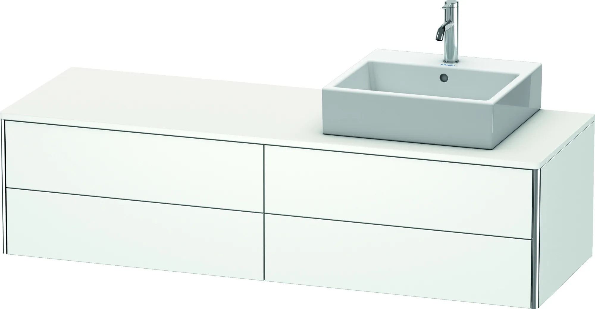 Duravit Waschtischunterschrank wandhängend „XSquare“ 160 × 40 × 54,8 cm Weiß Matt Duravit Waschtischunterschrank wandhängend „XSquare“ 160 × 40 × 54,8 cm Weiß Matt