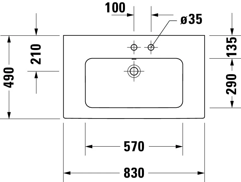 Wandwaschtisch „ME by Starck“, mit Überlauf in Weiß Hochglanz Wandwaschtisch „ME by Starck“, mit Überlauf in Weiß Hochglanz