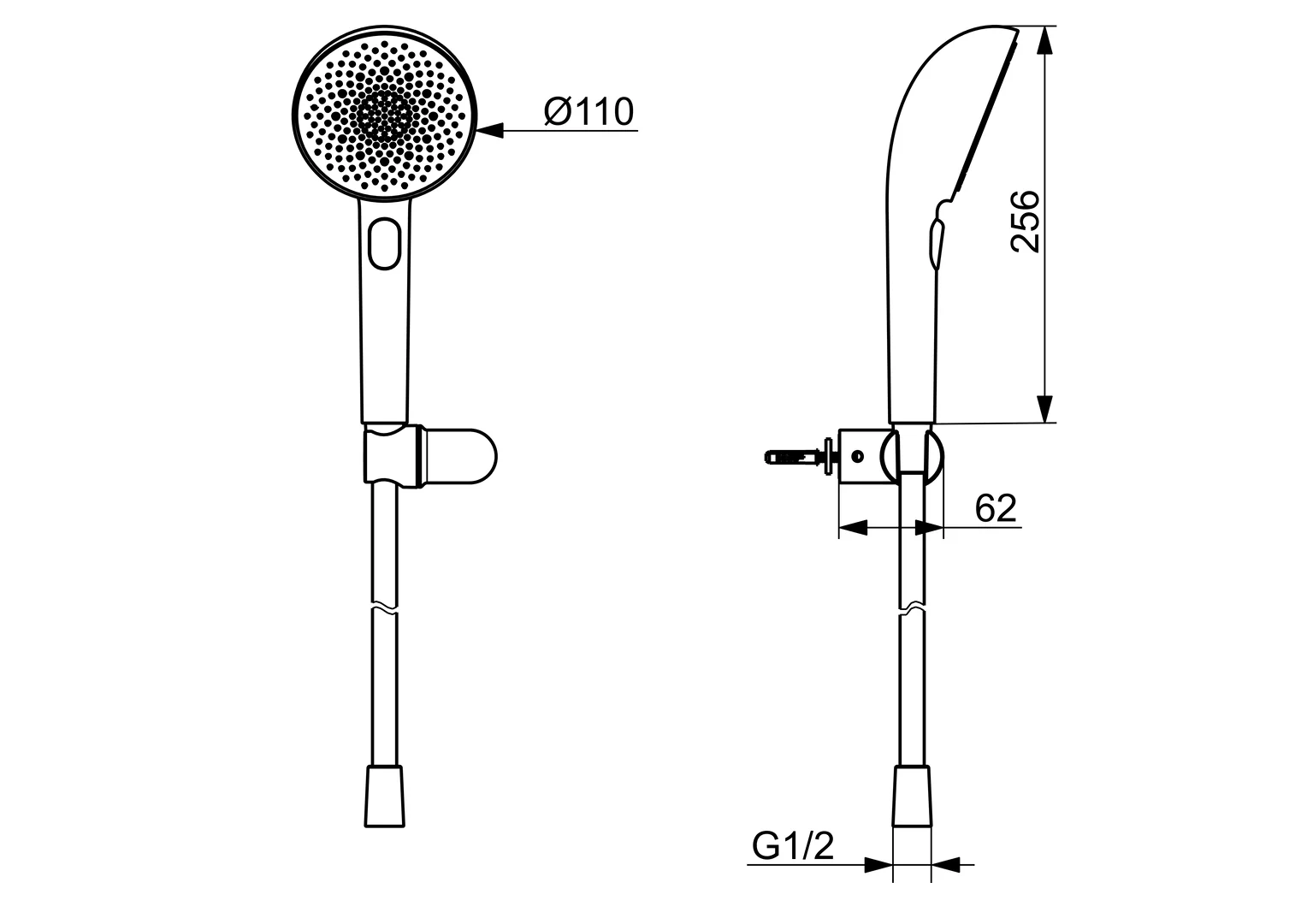 HansaAURELIA Handbrausegarnitur HansaAURELIA 4717 3-strahlig Chrom