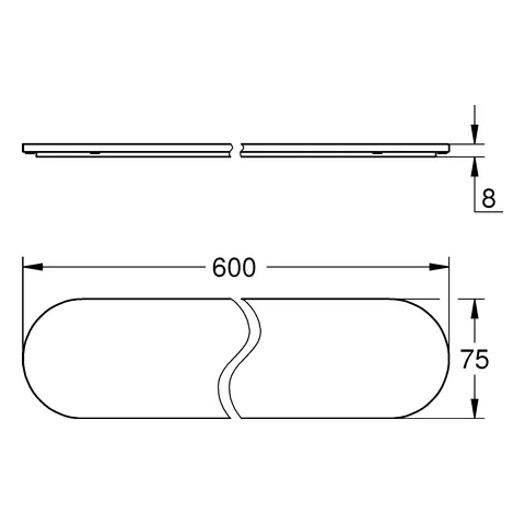 Glasablage Selection 41057, zur Verwendung mit Halter 41056, weißglas Glasablage Selection 41057, zur Verwendung mit Halter 41056, weißglas