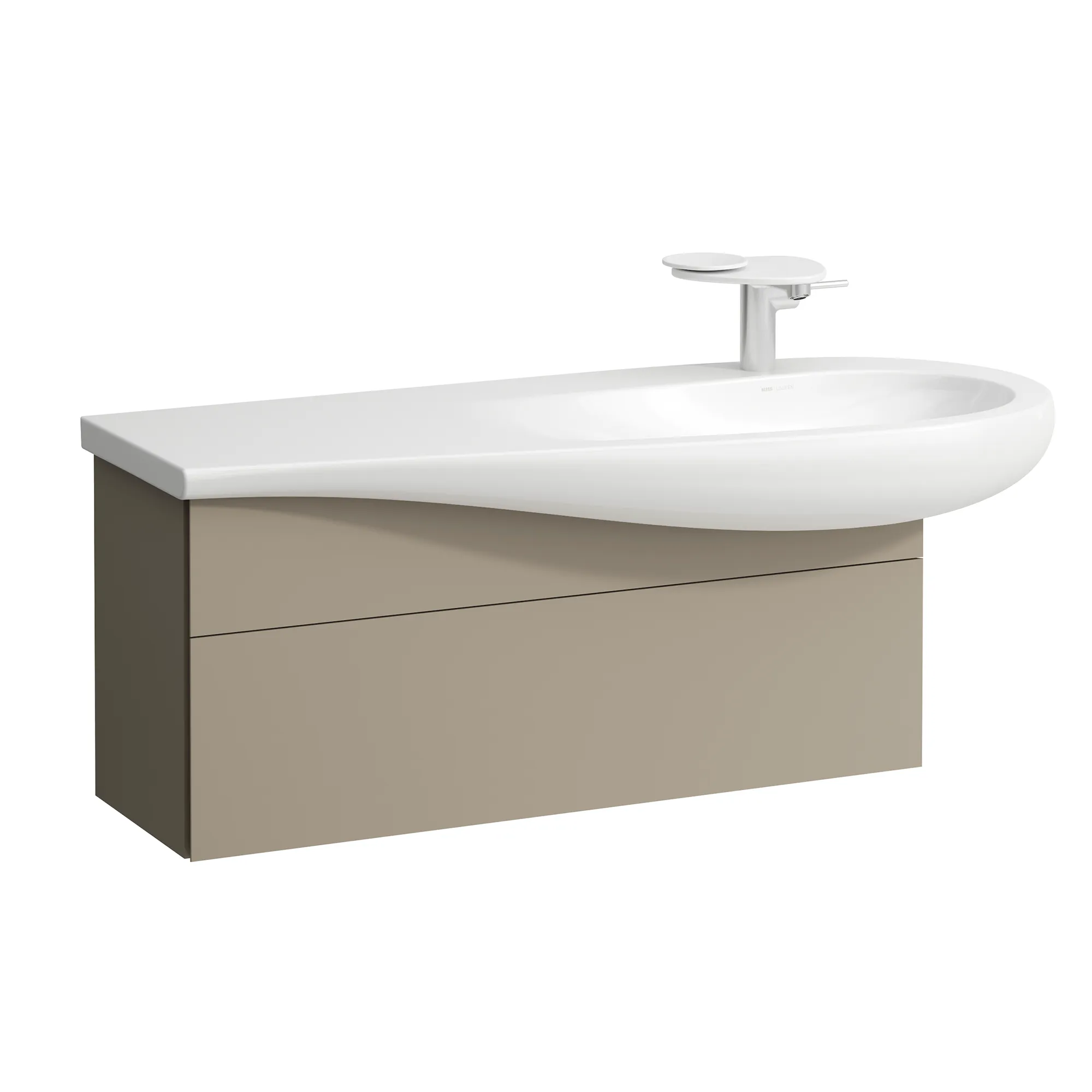 Waschtischunterbau, ILBAGNOALESSI, 321x994x442, 1 Schublade, integrierte, versteckte Griffe seitlich, Vollauszug, Soft-Close, Siphonausschnitt rechts, passend zu Waschtisch H814974, Weiß matt Waschtischunterbau, ILBAGNOALESSI, 321x994x442, 1 Schublade, integrierte, versteckte Griffe seitlich, Vollauszug, Soft-Close, Siphonausschnitt rechts, passend zu Waschtisch H814974, Weiß matt