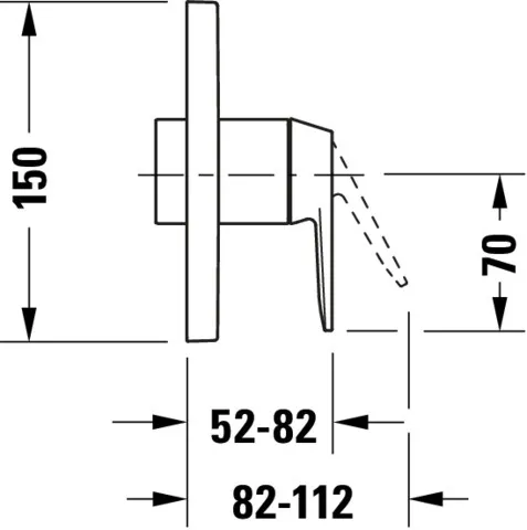 Duravit Einhand-Unterputz-Armatur „Manhattan“ in Schwarz (matt) Duravit Einhand-Unterputz-Armatur „Manhattan“ in Schwarz (matt)