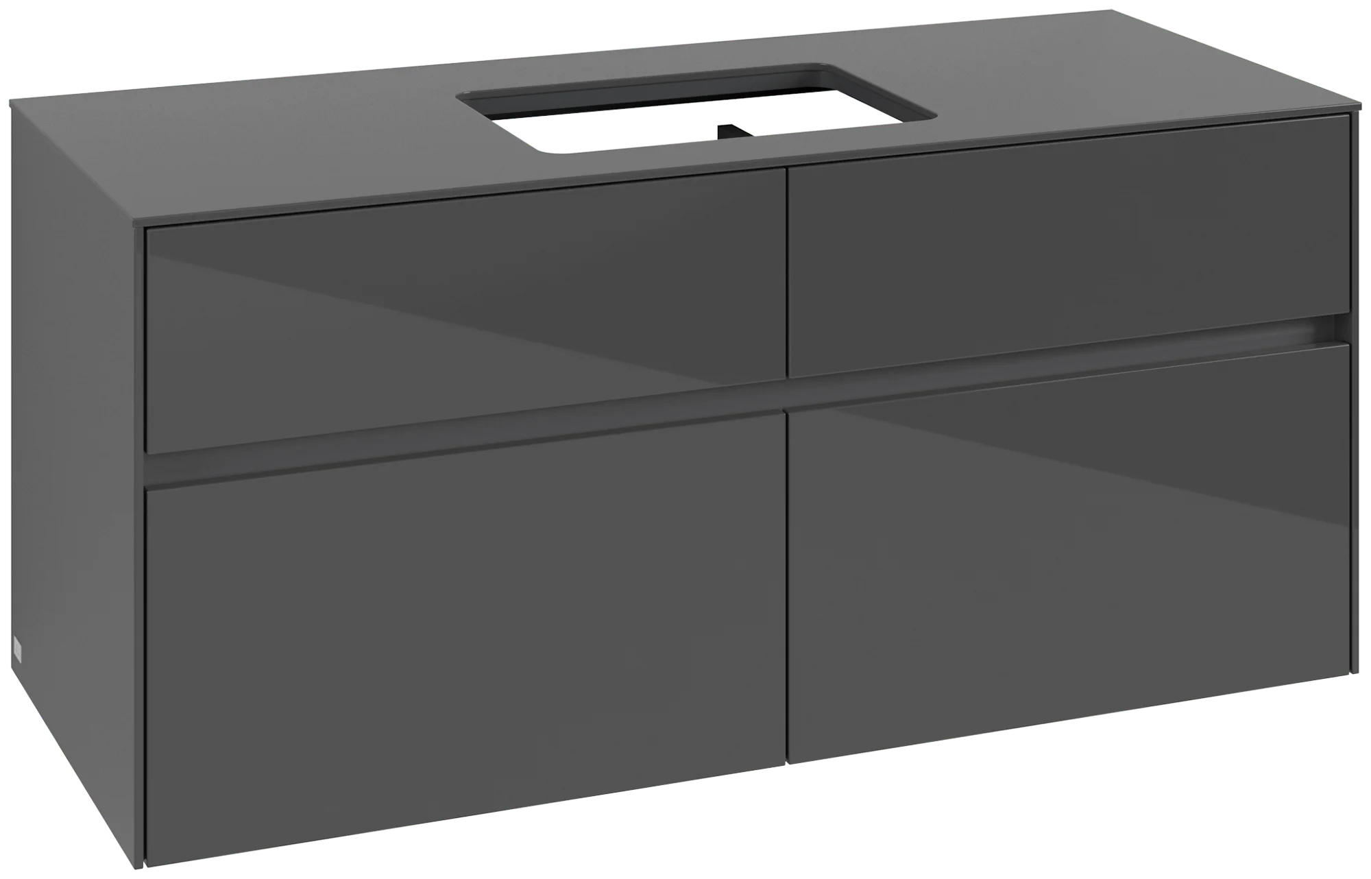Villeroy & Boch Collaro Waschbeckenunterschrank C11200, 1200 x 548 x 500 mm, Glossy Grey Villeroy & Boch Collaro Waschbeckenunterschrank C11200, 1200 x 548 x 500 mm, Glossy Grey