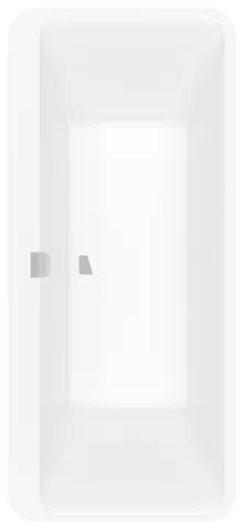 Villeroy & Boch Badewanne „Squaro Edge 12“ inkl. Schürze freistehend rechteck 180 × 80 cm, Mittelablauf in Stone White