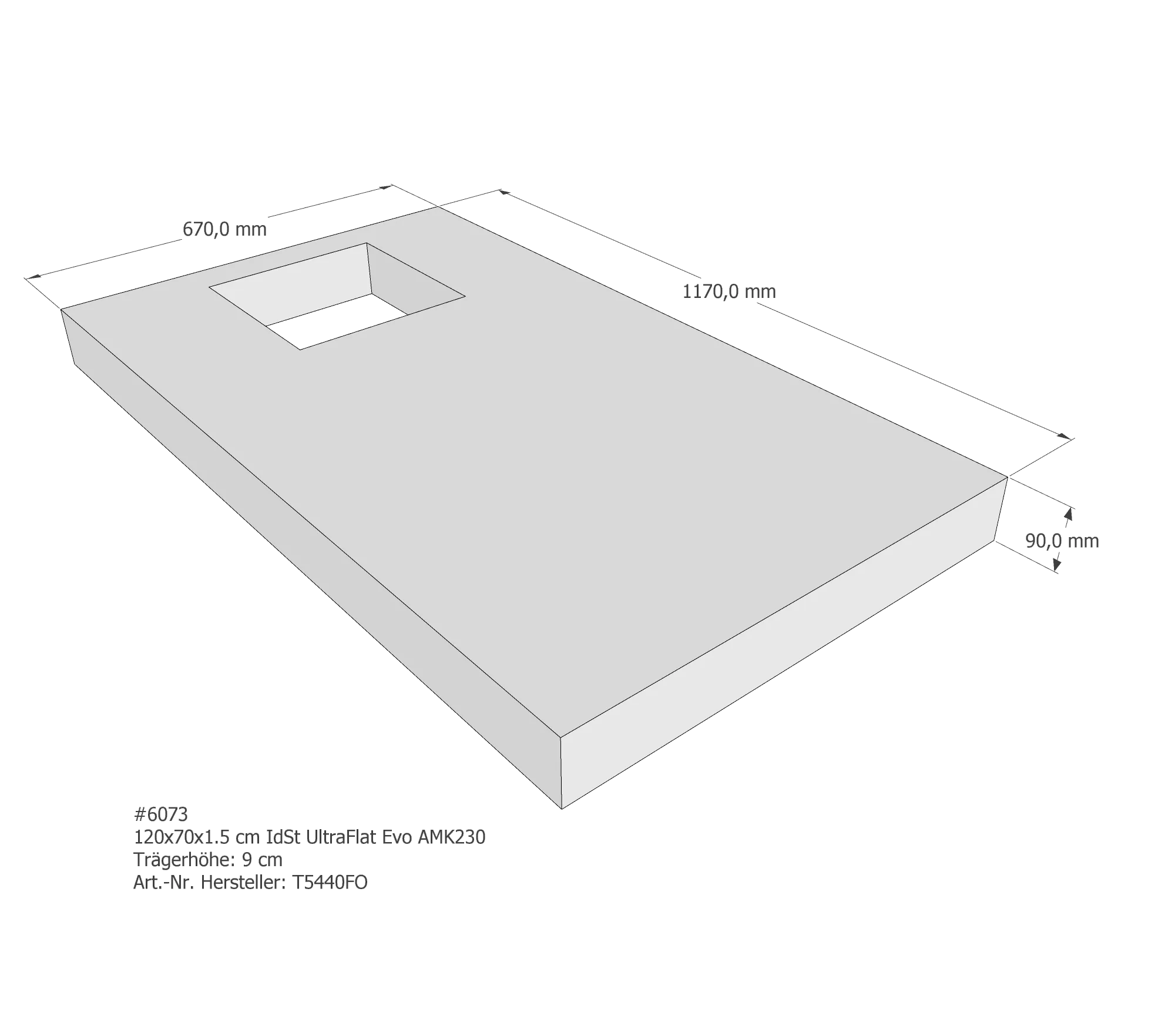 Badewannenträger passend für Ideal Standard Tonic II 200 Duo 200 × 100 × 47 cm