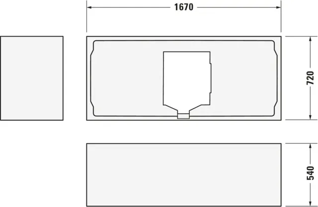 Duravit Badewanne „Happy D.2“ rechteck 170 × 75 cm