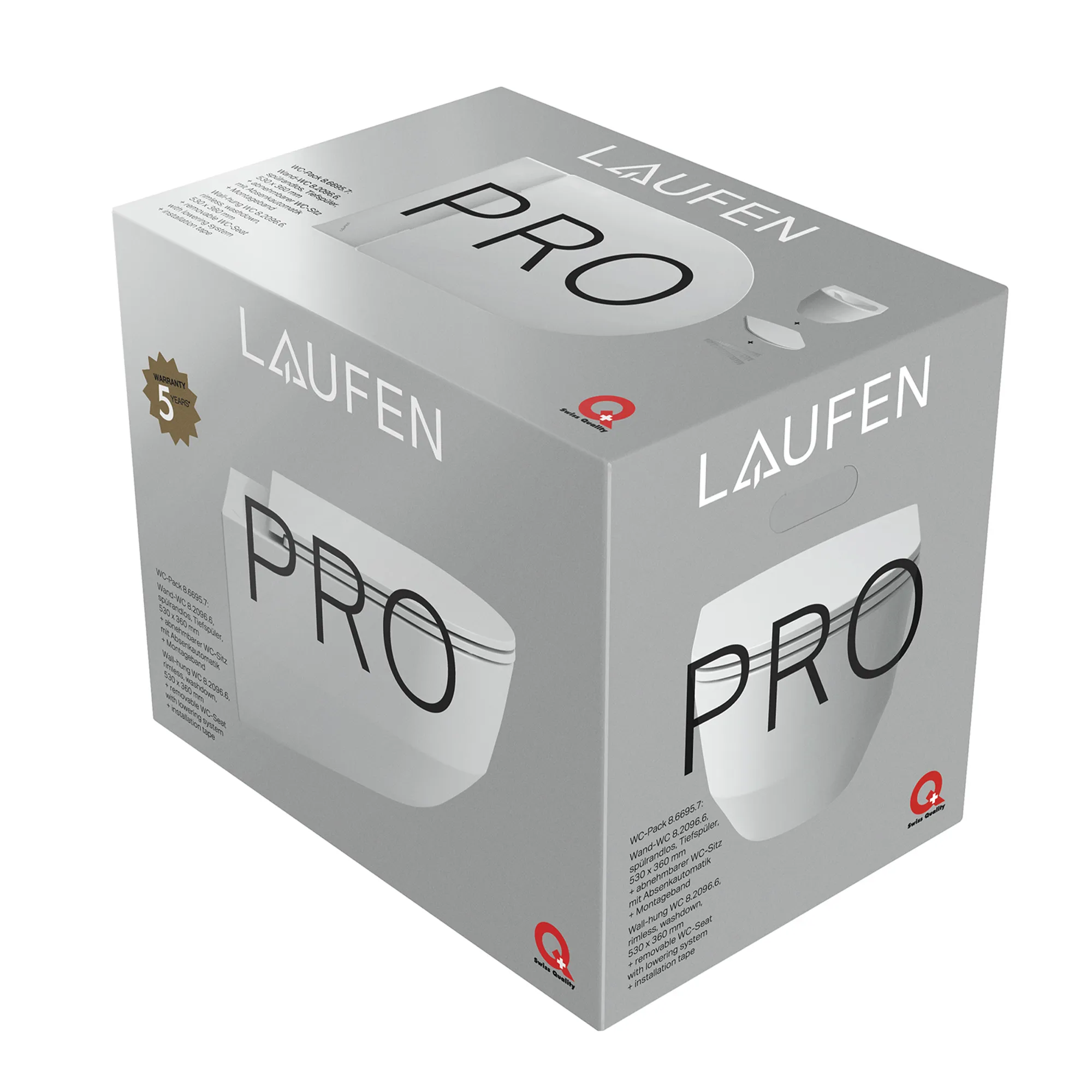 Laufen PRO Pack 530x365x350, Wandhängend, Spülrandlos, Weiß Laufen PRO Pack 530x365x350, Wandhängend, Spülrandlos, Weiß