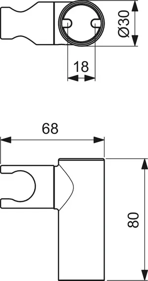 Brausehalter Idealrain Pro schwenkbar Chrom Brausehalter Idealrain Pro schwenkbar Chrom