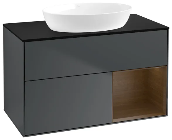 Villeroy & Boch Waschtischunterschrank „Finion“ für Schrankwaschtisch 1000 × 603 × 501 mm Midnight Blue Matt Lacquer, für Becken mittig, ohne Hahnlochbohrung Villeroy & Boch Waschtischunterschrank „Finion“ für Schrankwaschtisch 1000 × 603 × 501 mm Midnight Blue Matt Lacquer, für Becken mittig, ohne Hahnlochbohrung