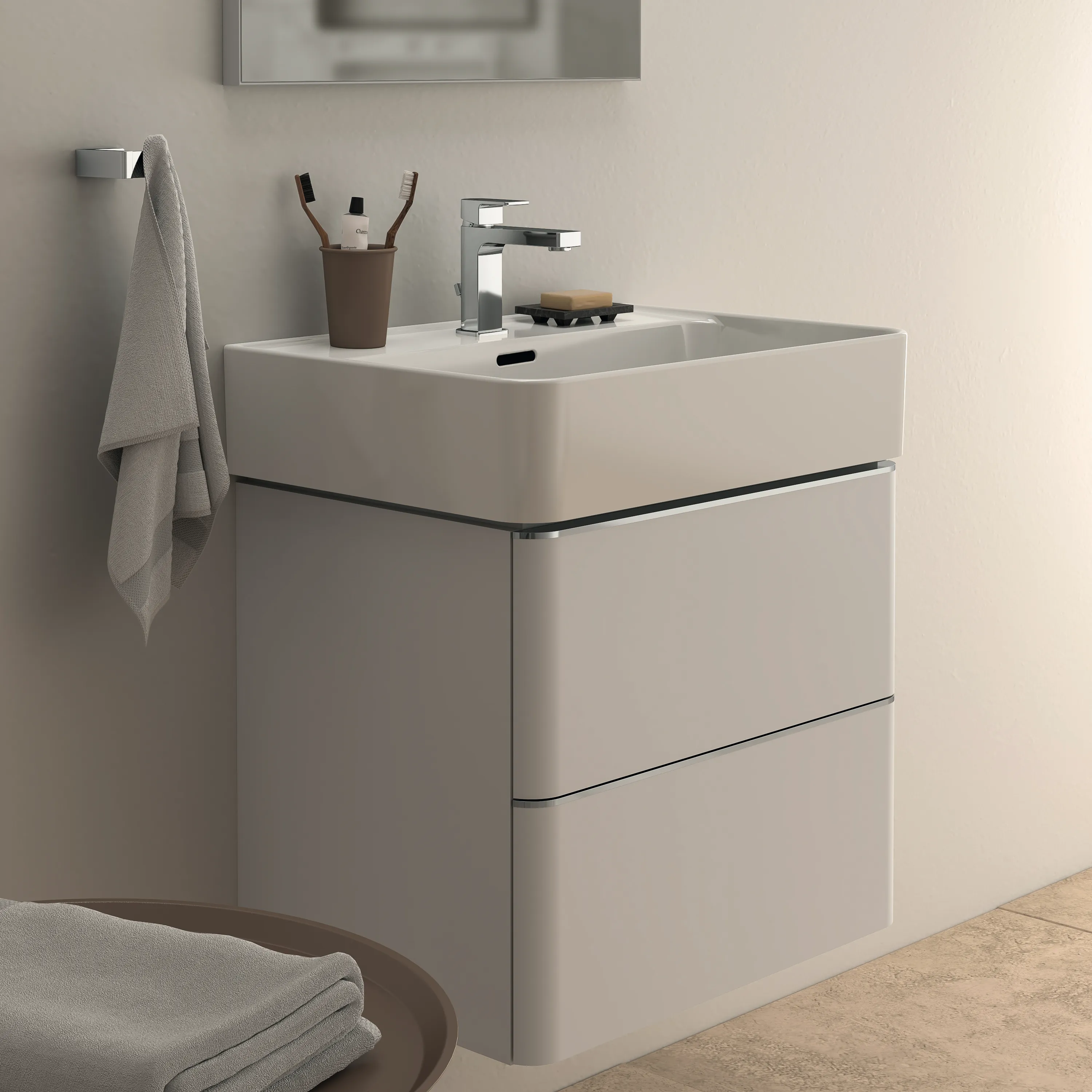 Ideal Standard Waschtisch Strada II, 1 Hahnloch, mit Überlauf, 600x430x170mm, Weiß Ideal Standard Waschtisch Strada II, 1 Hahnloch, mit Überlauf, 600x430x170mm, Weiß