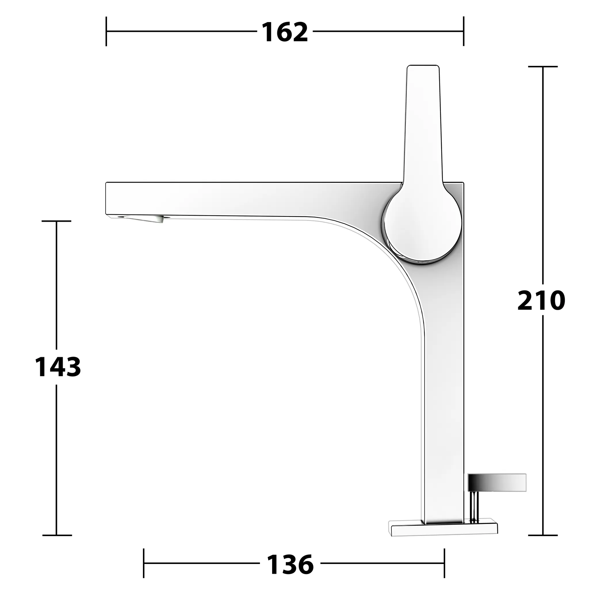 EHM-WT-Mischer 150 Edition 11 51102, mit Ablaufgrt., verchromt
