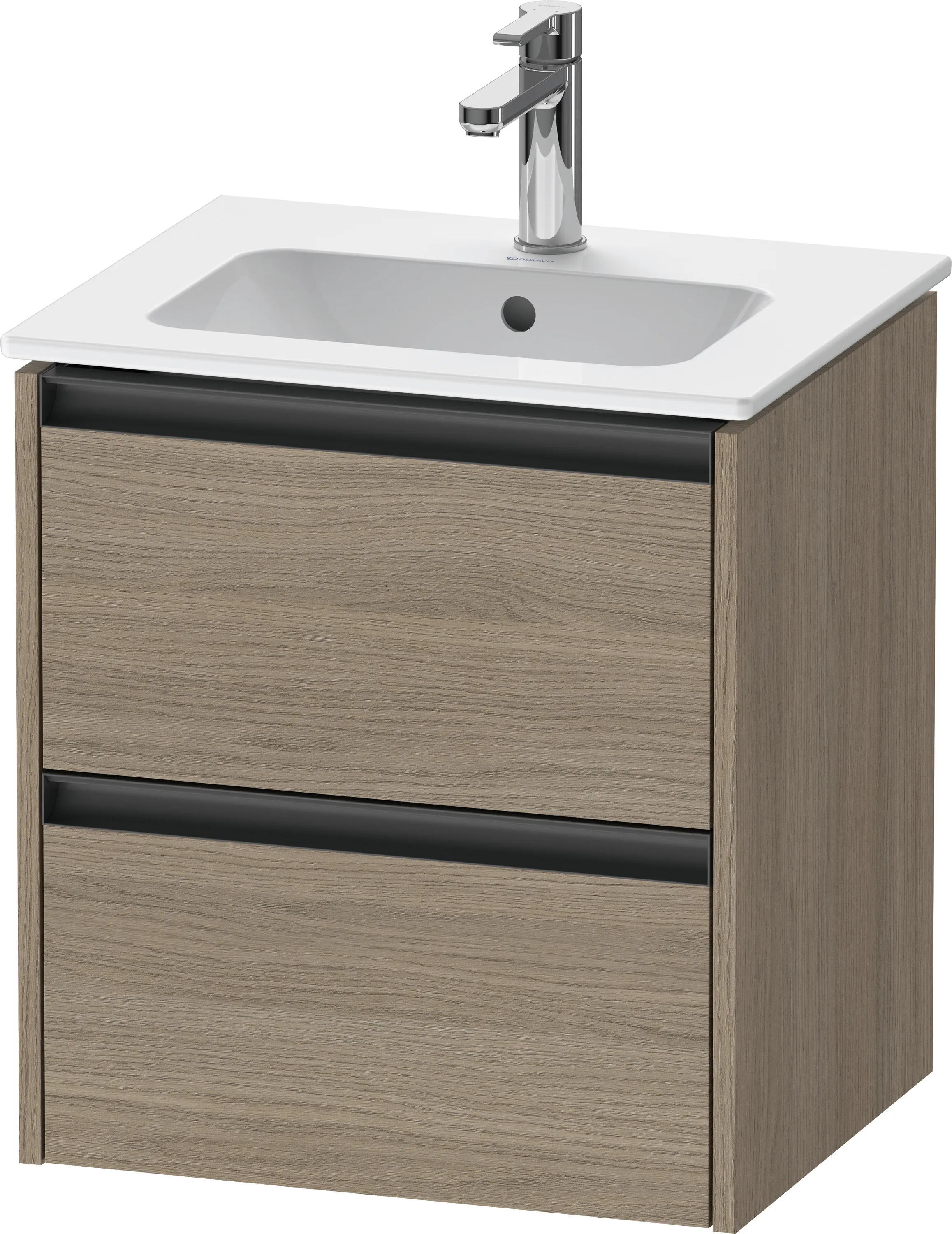 Duravit Waschtischunterschrank wandhängend „Ketho.2“ 51 × 54,9 × 42 cm in Eiche Terra