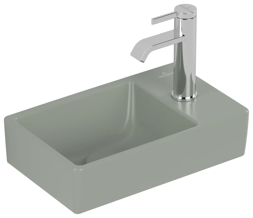 Villeroy & Boch Avento Waschbecken 360x220mm links, CeramicPlus Morning Green