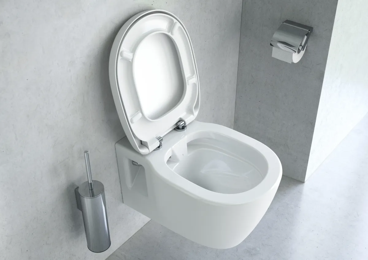 Set WC mit WC-Sitz Softclose spülrandlos „Connect“ 360 × 340 × 540 mm