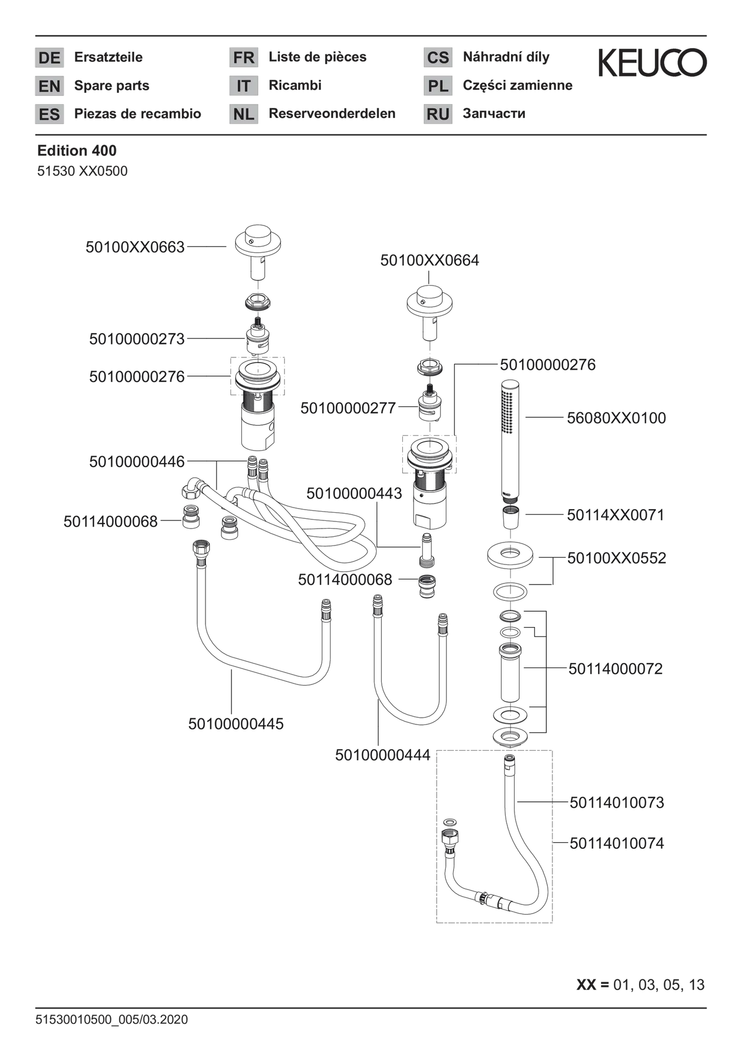 Edition 400 51530010500 Wannenmischer DN15 3-Loch Wannenrand verchromt Edition 400 51530010500 Wannenmischer DN15 3-Loch Wannenrand verchromt