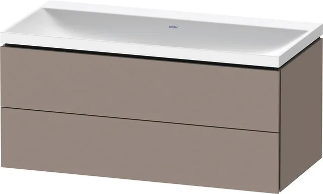 Duravit Möbelset c-shaped Set wandhängend wandhängend „L-Cube“ 100 × 48 × 48 cm Basalt Matt