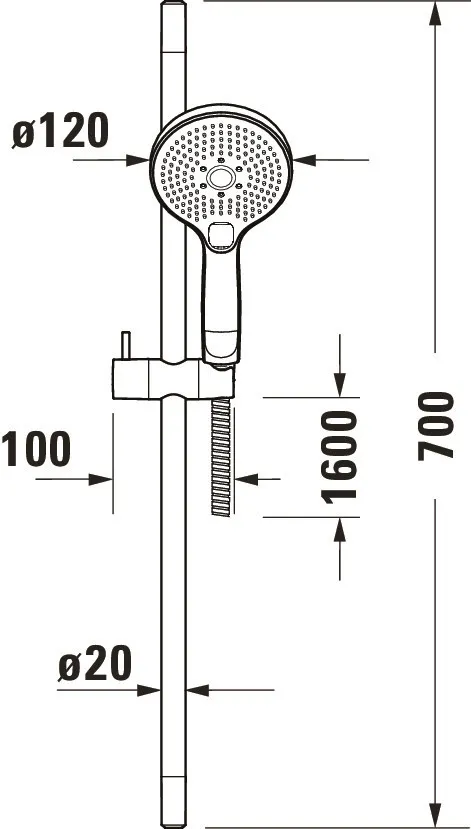 Duravit Brauseset Zubehör Armaturen DU Brauseset 700m, Handbrause 3-Jet Rain/Pulse/Mono BS 1600 Schwarz Duravit Brauseset Zubehör Armaturen DU Brauseset 700m, Handbrause 3-Jet Rain/Pulse/Mono BS 1600 Schwarz