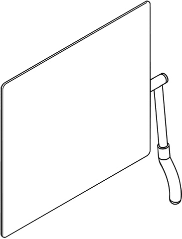HEWI Kippspiegel „Serie 802 LifeSystem“ 72,5 × 74,1 cm in Senfgelb
