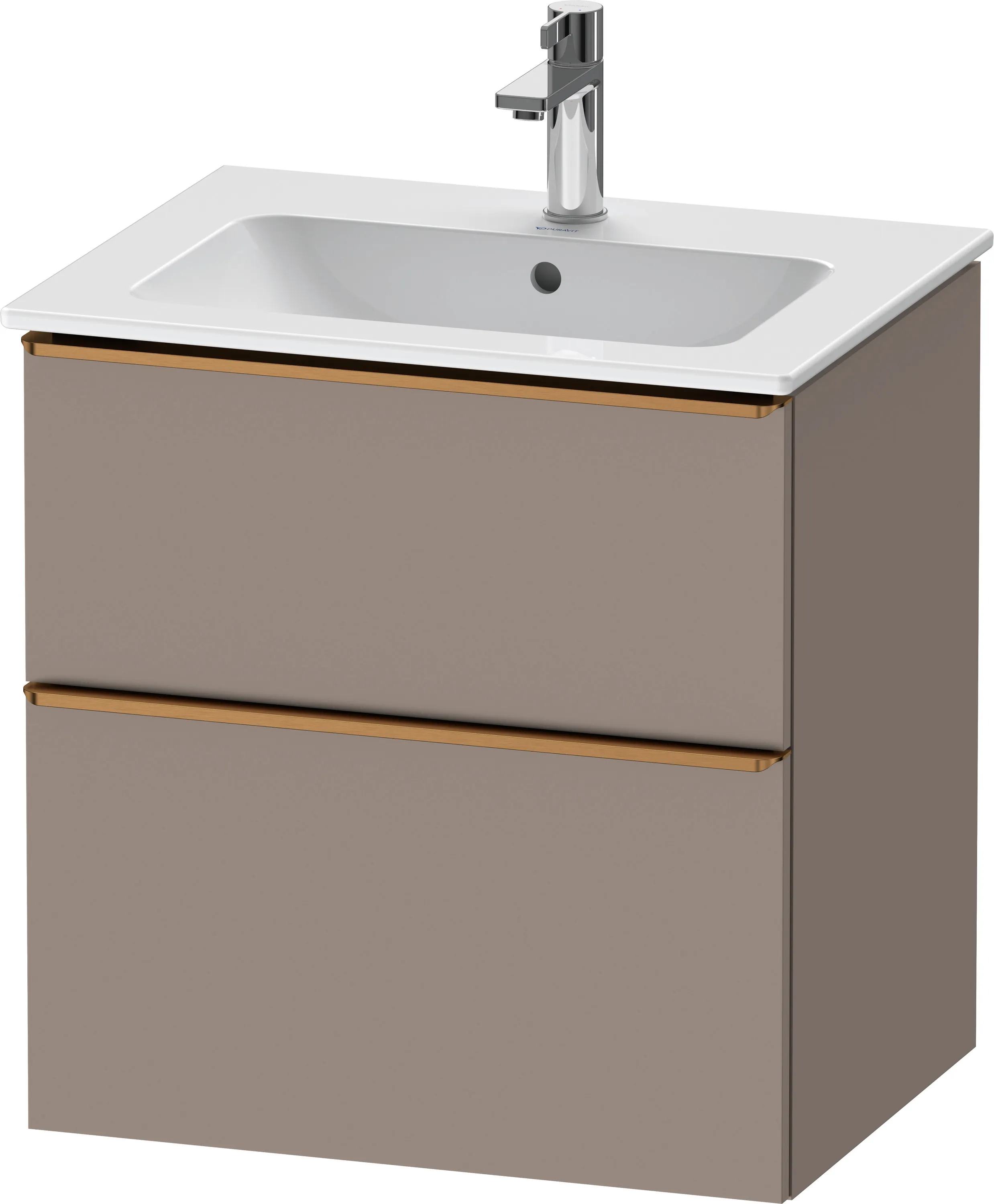 Duravit Waschtischunterschrank wandhängend „D-Neo“ 61 × 62,5 × 46,2 cm Basalt Matt