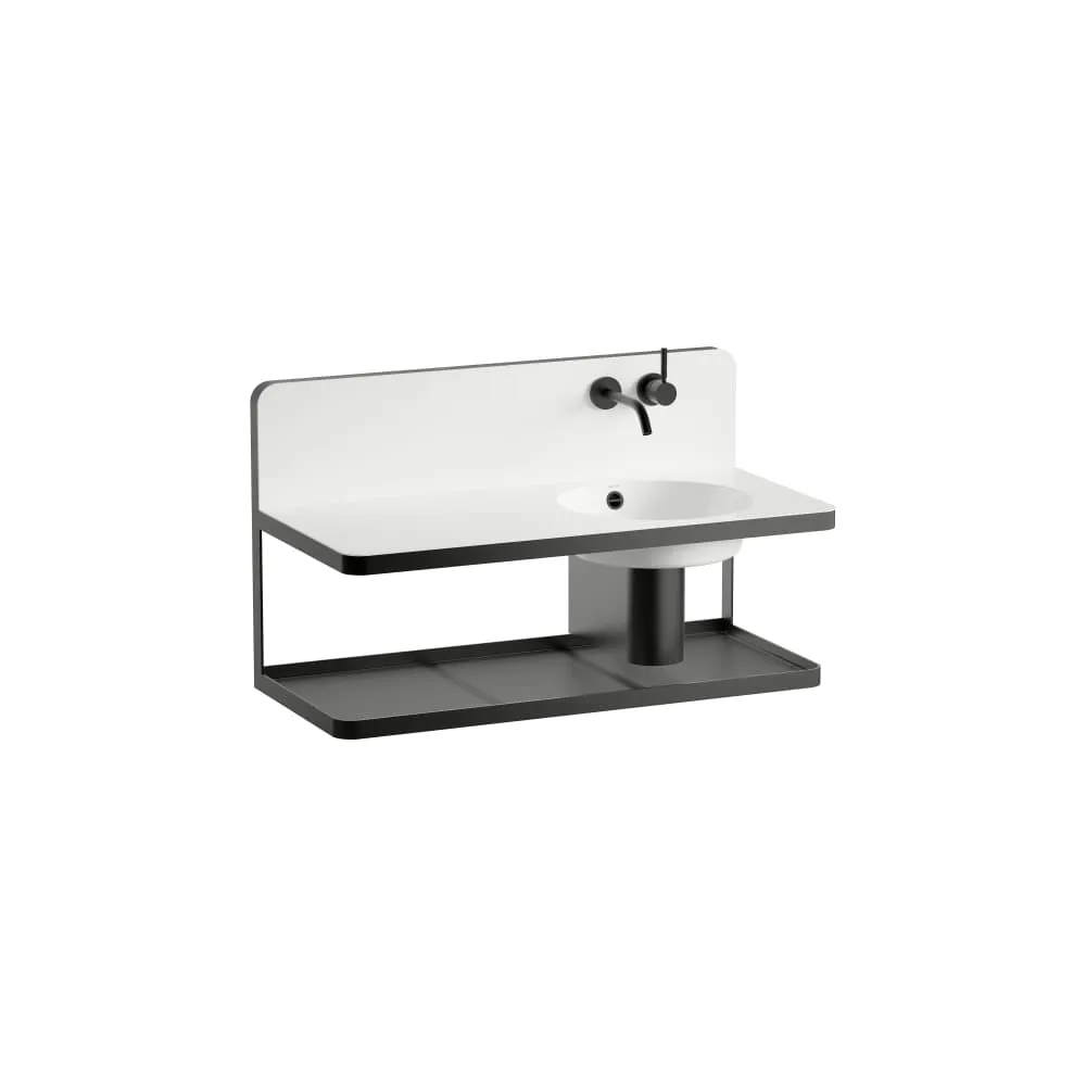 Laufen Waschplatz STEEL19 glasierter Stahl Becken rechts ohne Hahnloch mit Überlauf 1000 x 490 x 590 mm in weiß Laufen Waschplatz STEEL19 glasierter Stahl Becken rechts ohne Hahnloch mit Überlauf 1000 x 490 x 590 mm in weiß