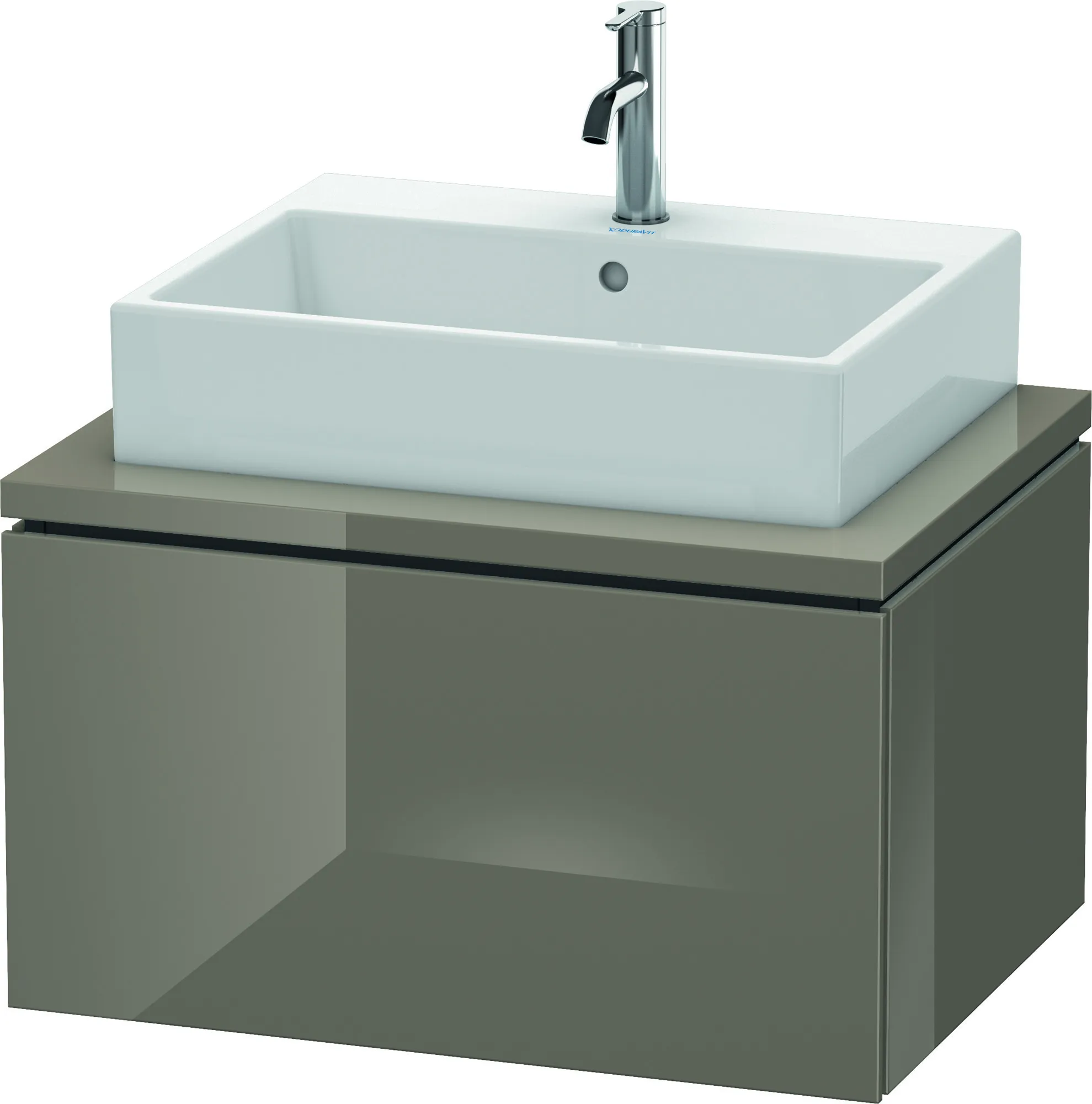 Duravit Waschtischunterschrank wandhängend „L-Cube“ 72 × 40 × 54,7 cm Flannel Grey Hochglanz Duravit Waschtischunterschrank wandhängend „L-Cube“ 72 × 40 × 54,7 cm Flannel Grey Hochglanz