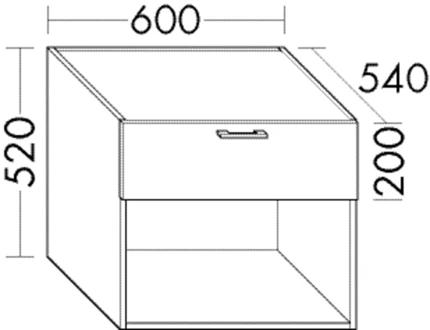 burgbad Hochschrank „Sys30“ 640 × 520 × 580 mm in Perlgrau Solid Matt