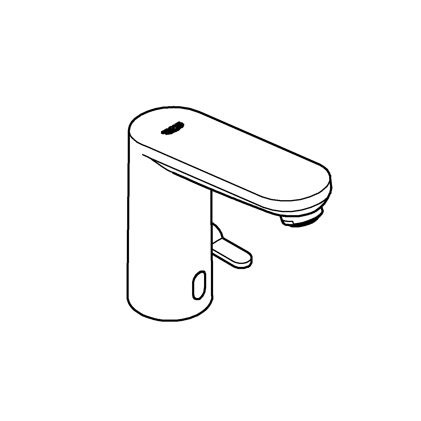 Infrarot-Elektronik für Waschtisch Eurosmart CE 36324_1, mit Mischung, und variabel einstellbarem Temperaturbegrenzer, mit Steckertrafo 100-230 V AC, 50-60 Hz, 6 V DC, Niederdruck für offene Warmwasserbereiter, chrom