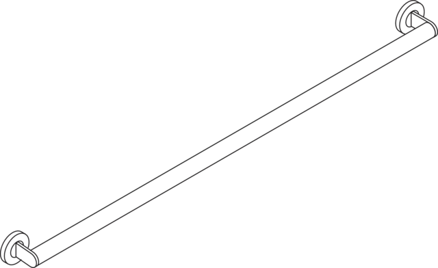 HaltegriffEdelstahl, PVD, Achsmaß 1067 mm, Tiefe 70 mm, Stangendurchmesser 32 mm, in Farbe CK (Messing glänzend)