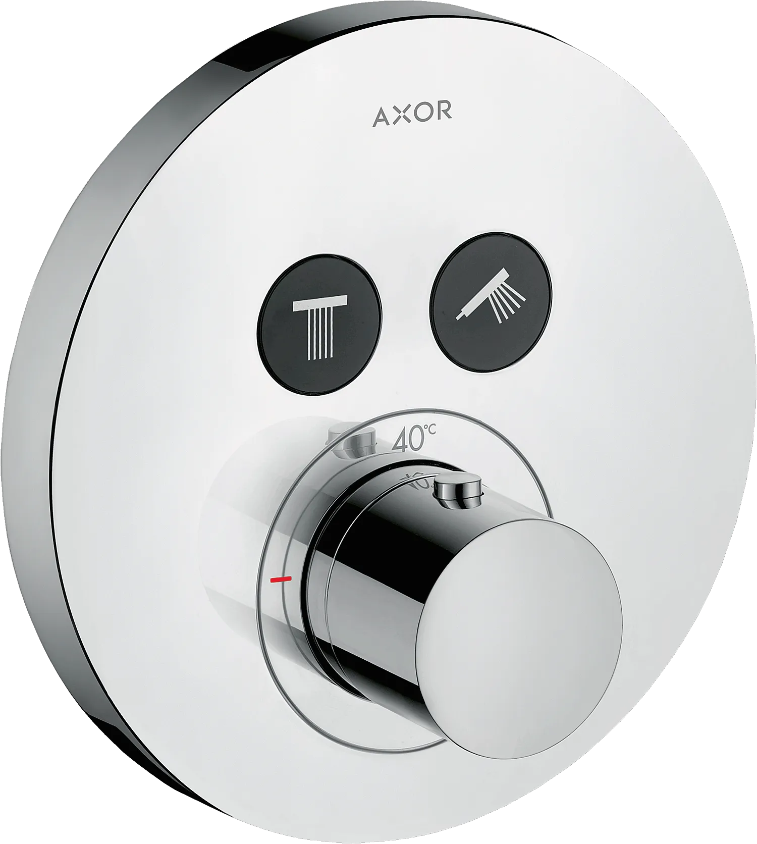 Hansgrohe AXOR ShowerSolutions Thermostat Unterputz rund für 2 Verbraucher, Chrom Hansgrohe AXOR ShowerSolutions Thermostat Unterputz rund für 2 Verbraucher, Chrom