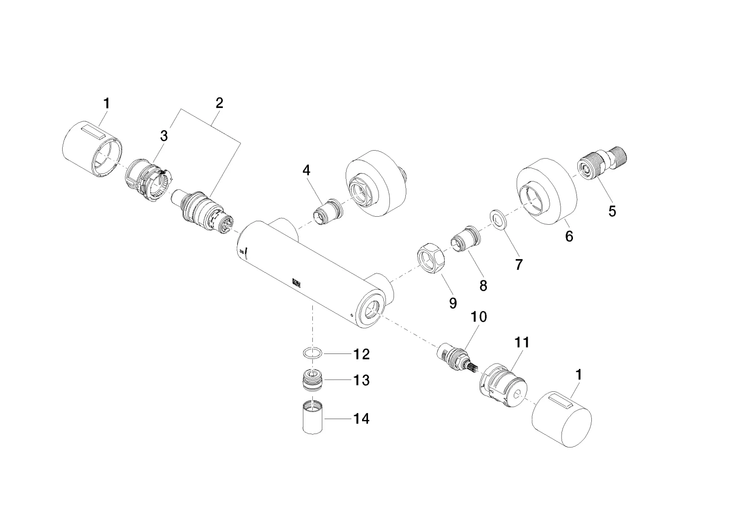 Brause-Thermostat für Wandmontage SERIENSPEZIFISCH Chrom 34442979