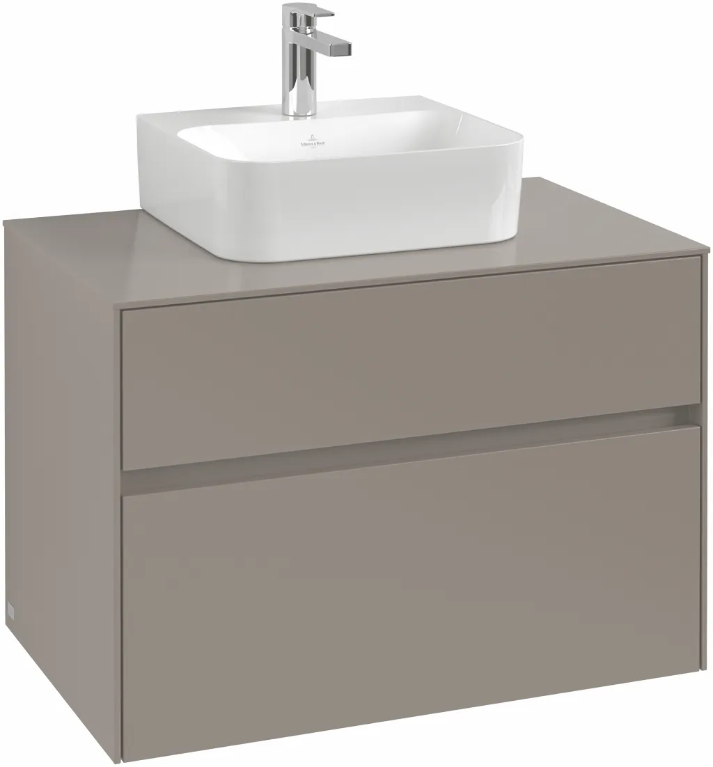 Villeroy & Boch Waschtischunterschrank „Collaro“ 800 × 548 × 500 mm Wine Red, mit Beleuchtung, für Becken mittig Villeroy & Boch Waschtischunterschrank „Collaro“ 800 × 548 × 500 mm Wine Red, mit Beleuchtung, für Becken mittig