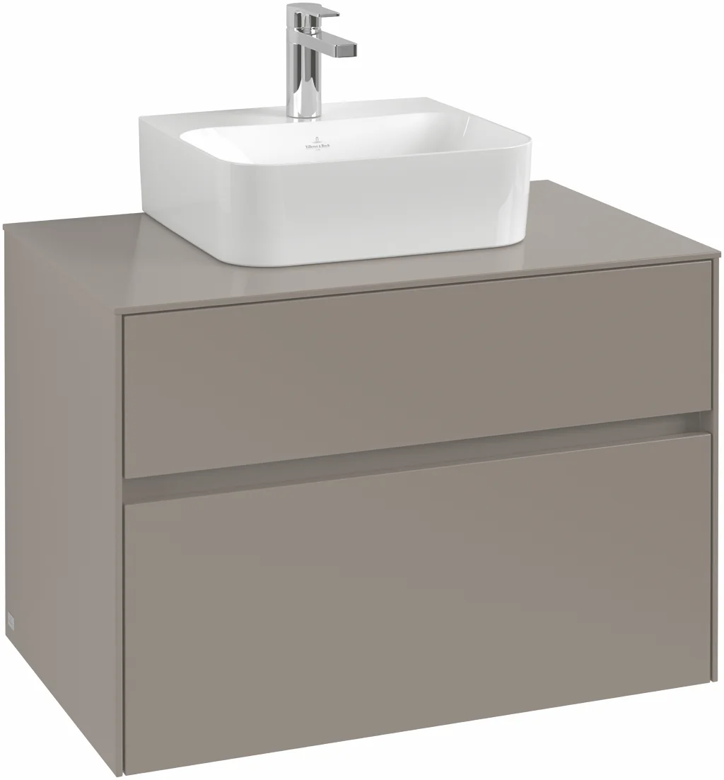 Villeroy & Boch Waschtischunterschrank „Collaro“ 800 × 548 × 500 mm White Oak, ohne Beleuchtung, für Becken mittig