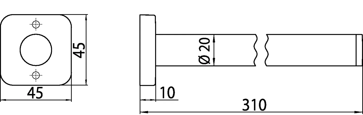 trend Handtuchhalter starr 1-armig, 310mm, rund, chrom trend Handtuchhalter starr 1-armig, 310mm, rund, chrom