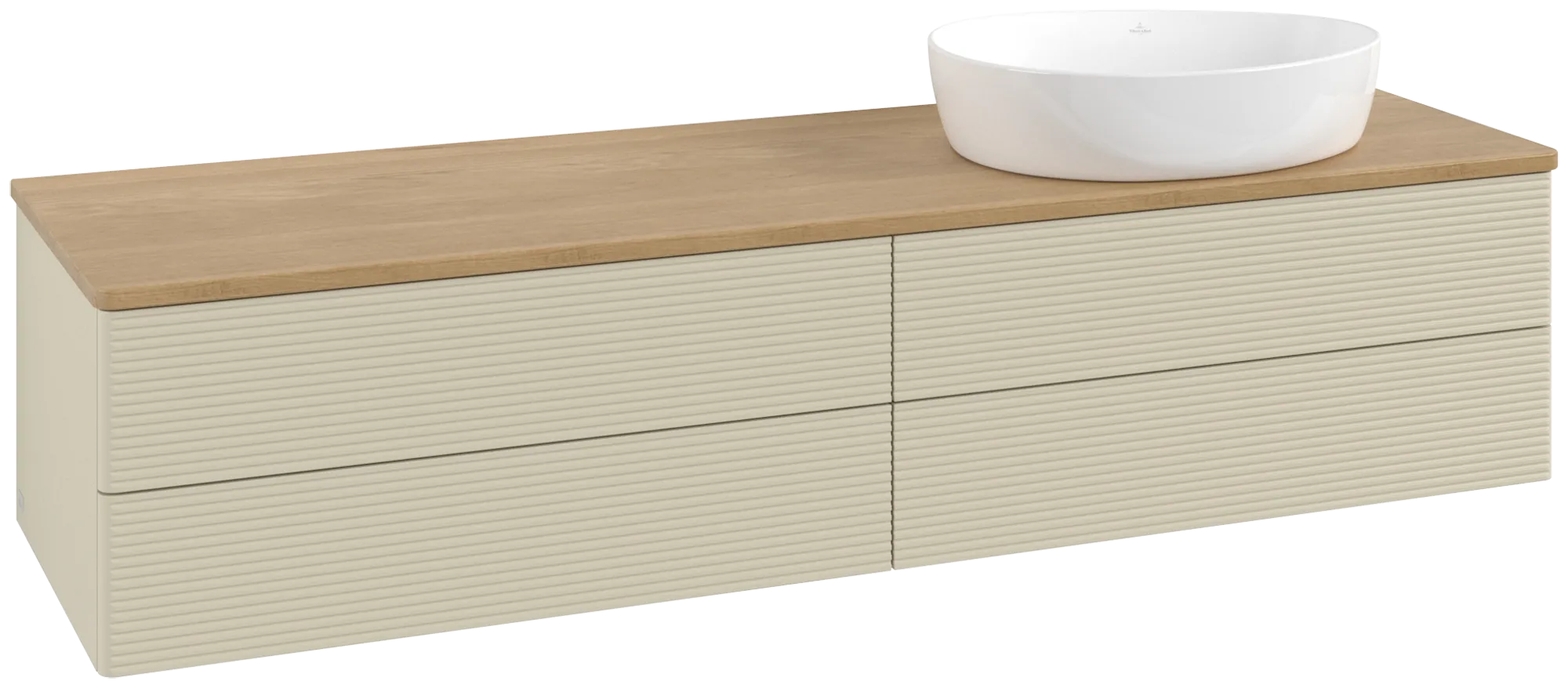 Villeroy & Boch Antao Waschbeckenunterschrank K27_1, 1600x360x500mm, Holz, Silk Grey Matt/Lacquer