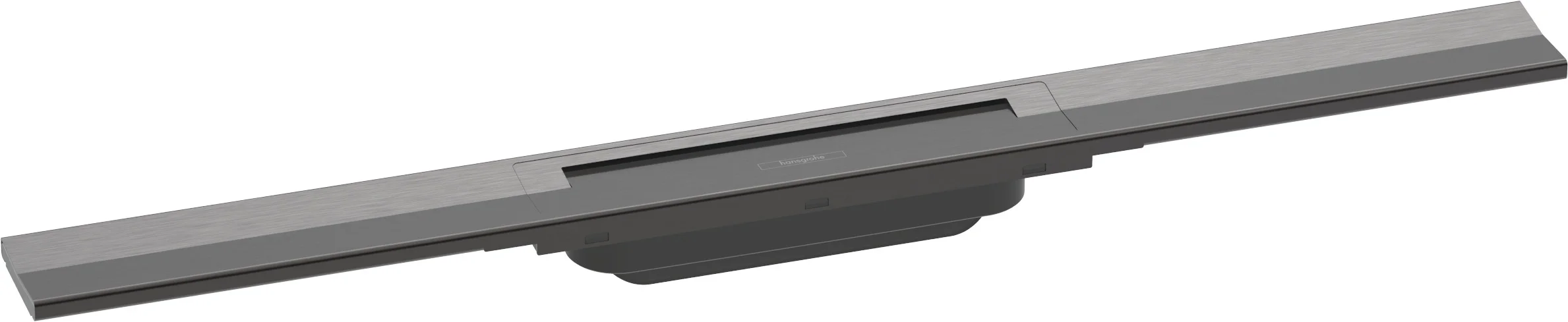 Hansgrohe RainDrain Flex Duschrinne 700 mm, Brushed Black Chrome, höhenverstellbar, zweiseitige Montage, bis zu 60 l/min Ablaufleistung
