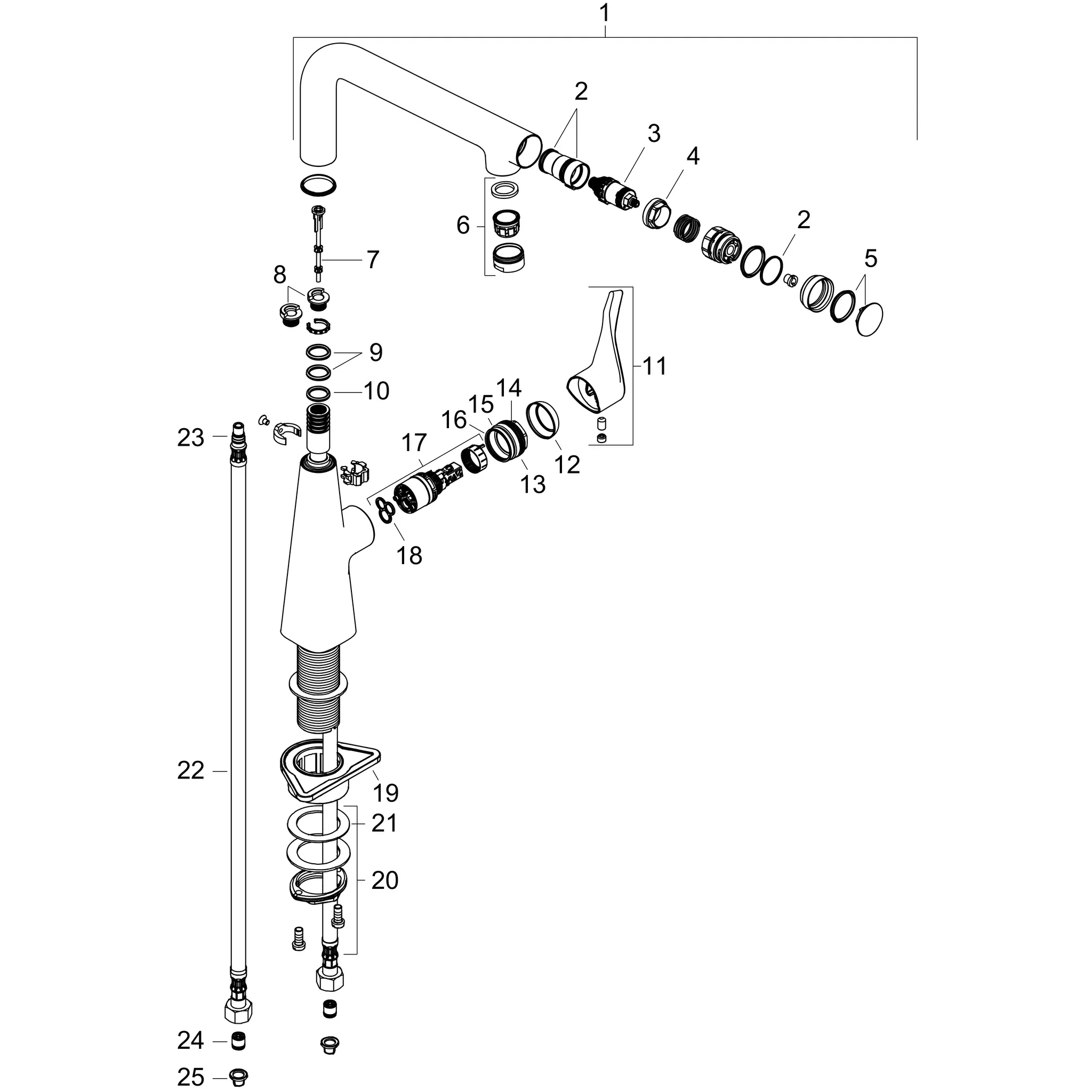 Spültischmischer 260 Metris Select M71 1jet chrom Spültischmischer 260 Metris Select M71 1jet chrom
