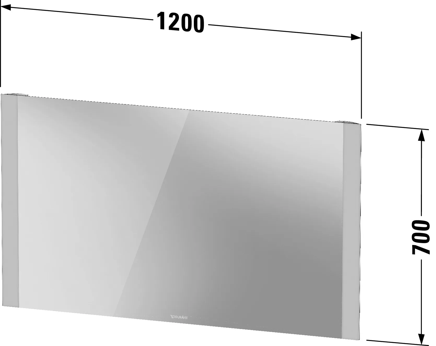 Duravit Spiegel „Licht & Spiegel“ 120 × 70 cm