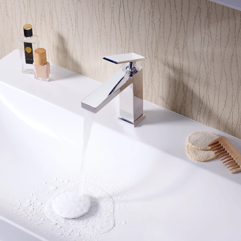 Hansgrohe Tecturis E Einhebel-Waschtischmischer 110 CoolStart EcoSmart+ mit Zugstangen-Ablaufgarnitur, Chrom