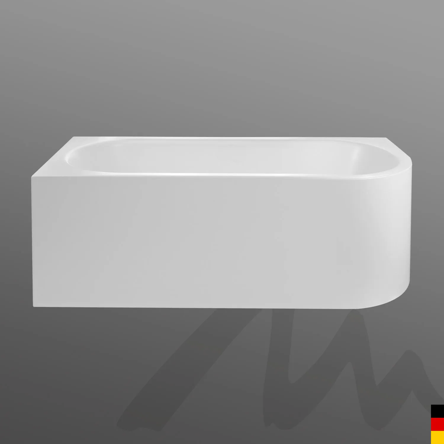 Mauersberger Badewanne „chios 1 duo“ 1800 × 800 mm, links in Weiß