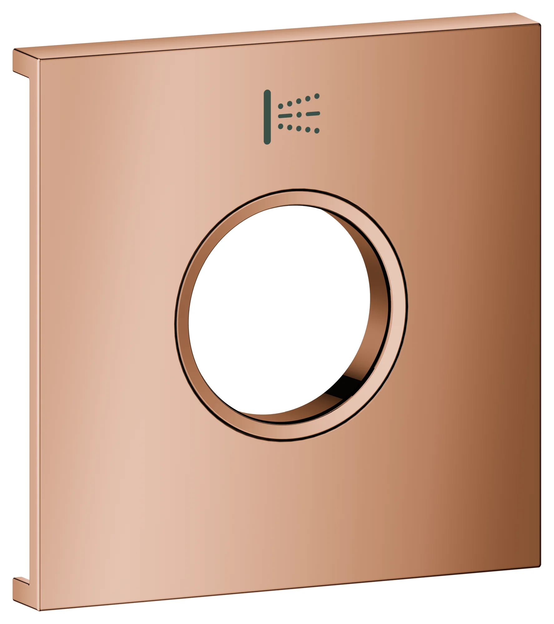 Metallplatte Grohtherm Aqua Tiles 107171, Symbol Seitenbrause, für Grohtherm Aqua Tiles Unterputz-Thermostate, chrom