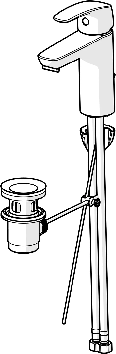 HansaPINTO Waschtischarmatur HansaPINTO XL 4501 Standmontage Einhebelmischer Chrom