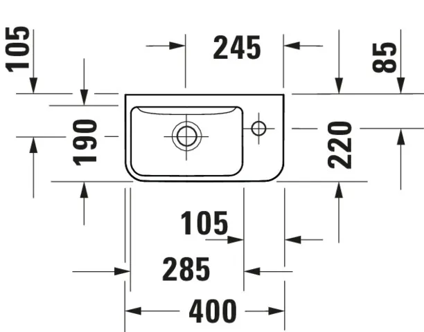 Wandwaschtisch „ME by Starck“, ohne Überlauf, Hahnlochposition rechts in Weiß Seidenmatt Wandwaschtisch „ME by Starck“, ohne Überlauf, Hahnlochposition rechts in Weiß Seidenmatt